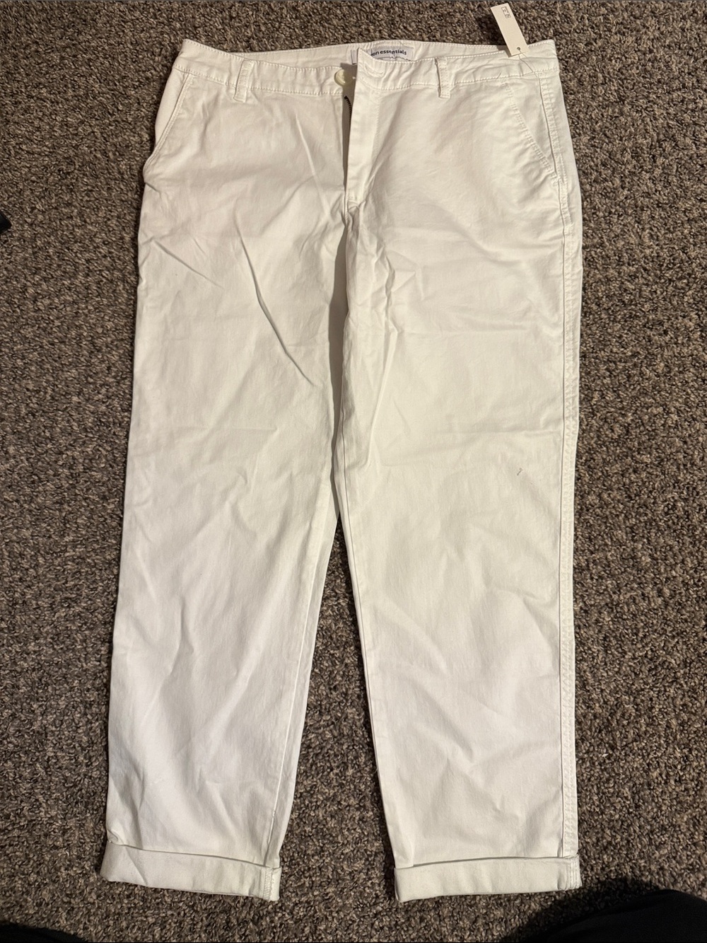 Amazon Essentials White Chino Pants - Classic Straight Fit